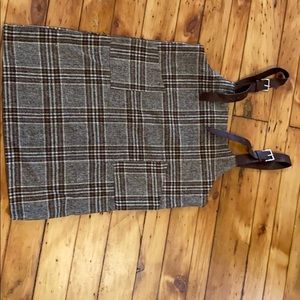 Plaid Overall Dress